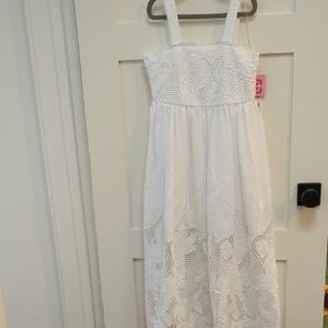 Rare Editions White Lace Kids Formal Dress